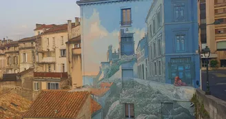 Mur peint "La Fille des Remparts"