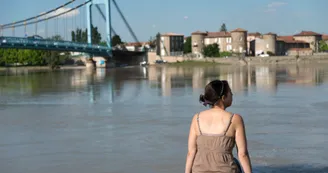 Vue sur le Rhône à Serrières