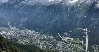 randonnée bel-lachat vue sur Chamonix