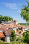 Village d'Aubeterre-sur-Dronne, un des plus beaux villages de France, vu depuis le belvédère