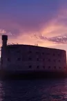 Fort Boyard au coucher du soleil à bord d'Alize