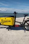 le vélo cargo en face de la mer