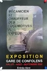Gare de Confolens : exposition locomotives à vapeur