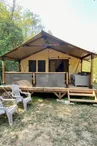 Tente Safari au Camping Mas de Champel en Ardèche