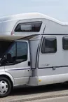 Camper van service/reception area at the campsite Harmony in Cruas